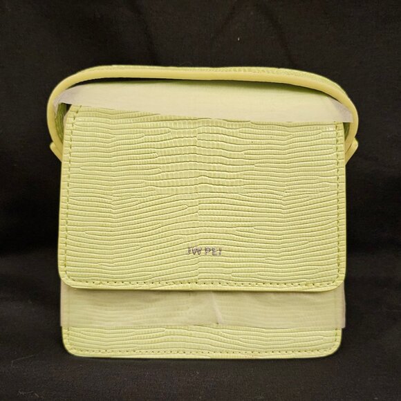 JW Pei Fae Mini Top Handle Bag in Lime Green Lizard - Picture 6 of 12